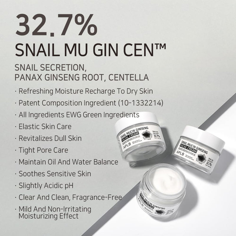 APLB Snail Mucin Ginseng Facial Cream