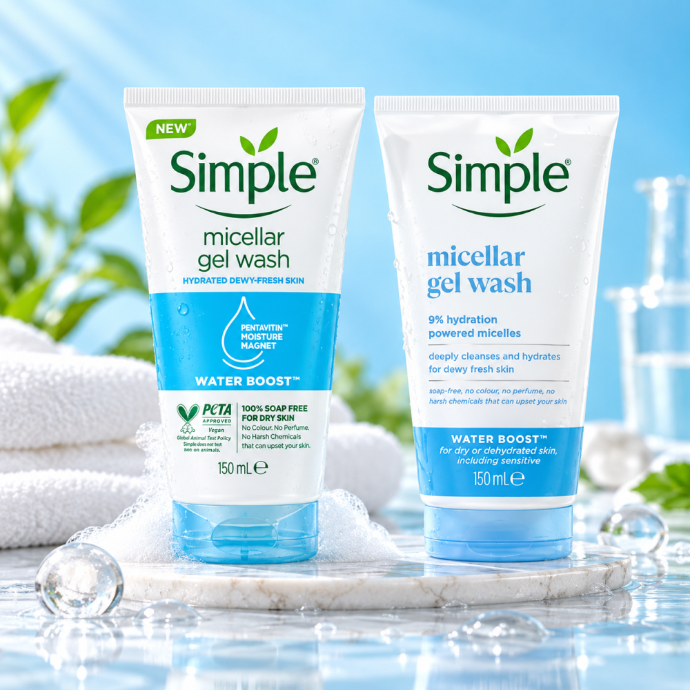 Simple Water Boost Micellar Facial Gel Wash