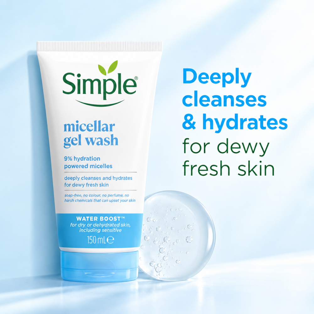 Simple Water Boost Micellar Facial Gel Wash